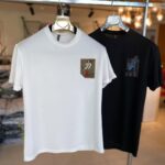 Beyaz - Siyah Nakışlı Modal Kumaş