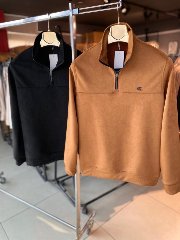 Calvin Klein Yarım Fermuarlı Süet Takım - Görsel 2