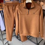 Calvin Klein Yarım Fermuarlı Süet Takım