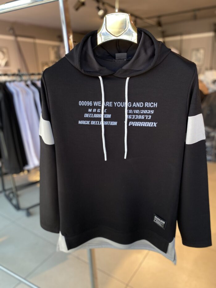 Şapkalı Sweat Tişört - Görsel 2