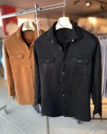 Süet Çıtçıtlı Gömlek - Görsel 4